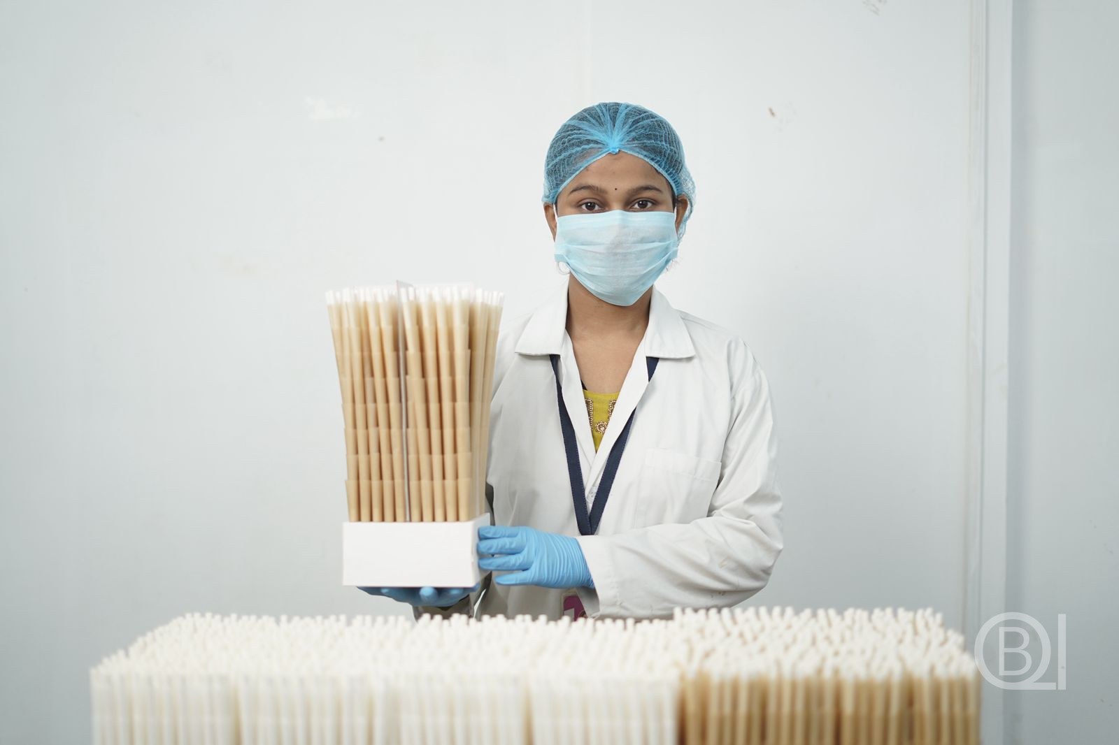 QBI worker with cones